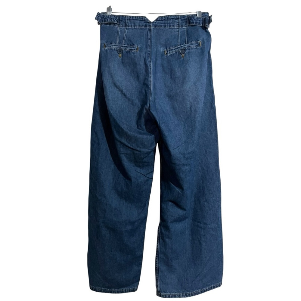 Anthropologie Pilcro The Pleated Baggy High Rise Jeans Wide Leg 29 Dark Wash - Picture 10 of 14